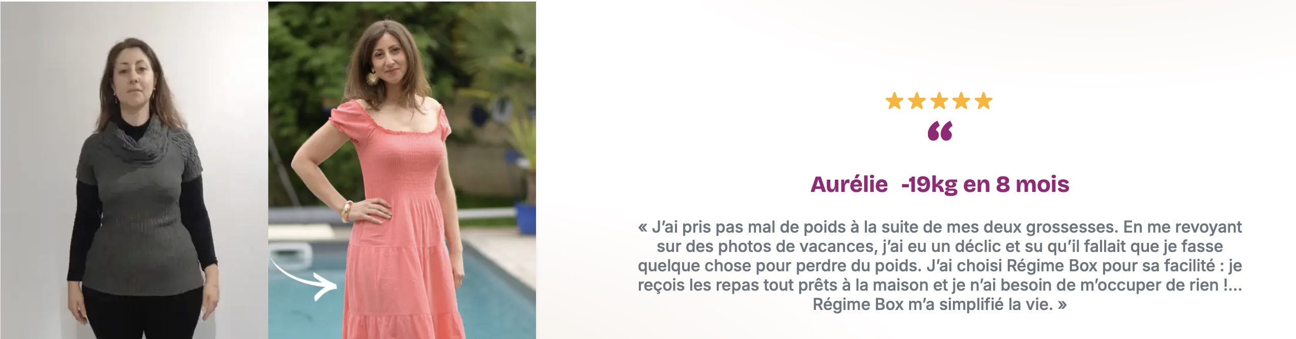 avis témoignage cliente et résultats avec régime box
